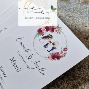 menu matrimonio rose bordeaux