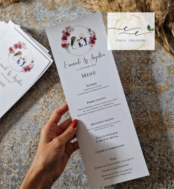menu matrimonio rose bordeaux - immagine 5