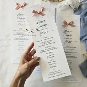 menu ristorante nozze musica