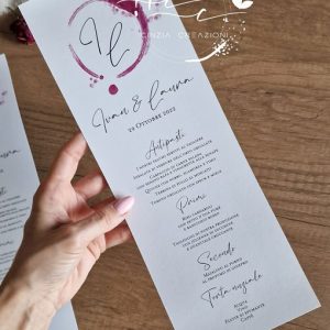 menu ristorante tema vino