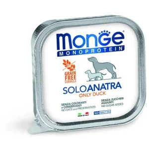 MONGE CANE MONOPROTEICO PATE’ ANATRA GR 150 6 vaschette