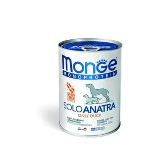 MONGE CANE MONOPROTEICO PATE’ ANATRA GR 400 6 lattine