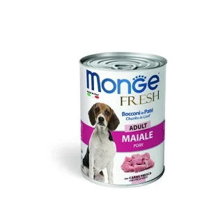 MONGE CANE FRESH ADULT MAIALE GR 400 6 lattine