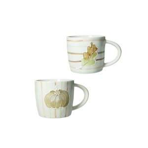 MUG ZUCCA E QUERCIA SET 2 pezzi in STONEWARE