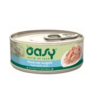 Oasy Wet Cat – TONNO CON VONGOLE Lattina GR 150 6 lattine