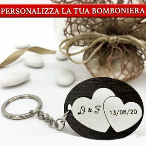 PORTACHIAVI DOPPIO CUORE