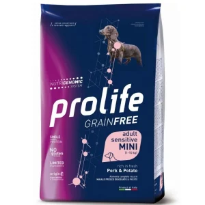 PROLIFE CANE GRAIN FREE SENSITIVE ADULT MAIALE E PATATE MINI KG 2