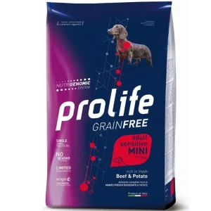PROLIFE CANE GRAIN FREE SENSITIVE ADULT MANZO E PATATE MINI KG 2