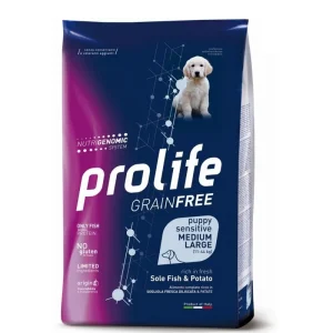 PROLIFE CANE GRAIN FREE SENSITIVE PUPPY SOGLIOLA E PATATE MEDIUM E LARGE KG 2,5