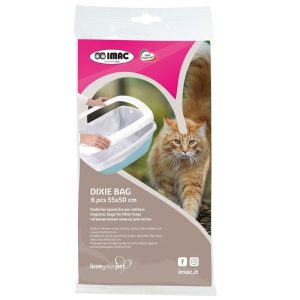 SACCHETTI IGIENICI PER LETTIERE DIXIE BAG cm 55 x 50 (6 sacchetti)