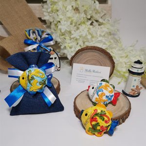 SACCHETTO MARE CON PESCIOLINI MAGNETE