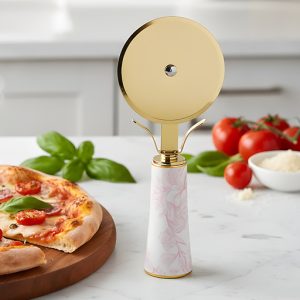 TAGLIAPIZZA DECORAZIONE ROSA