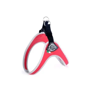 PETTORINA CHIUSURA PLASTICA B.DO RIFRANGENTE MIS. 1 ROSSO