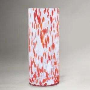 VASO DORICO GOCCE ARANCIO in VETRO