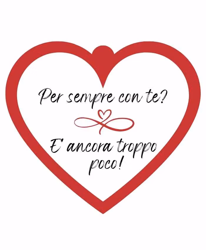 Cuoricino in forex con dedica romantica Per Sempre cm 10 h9 by Veropensiero