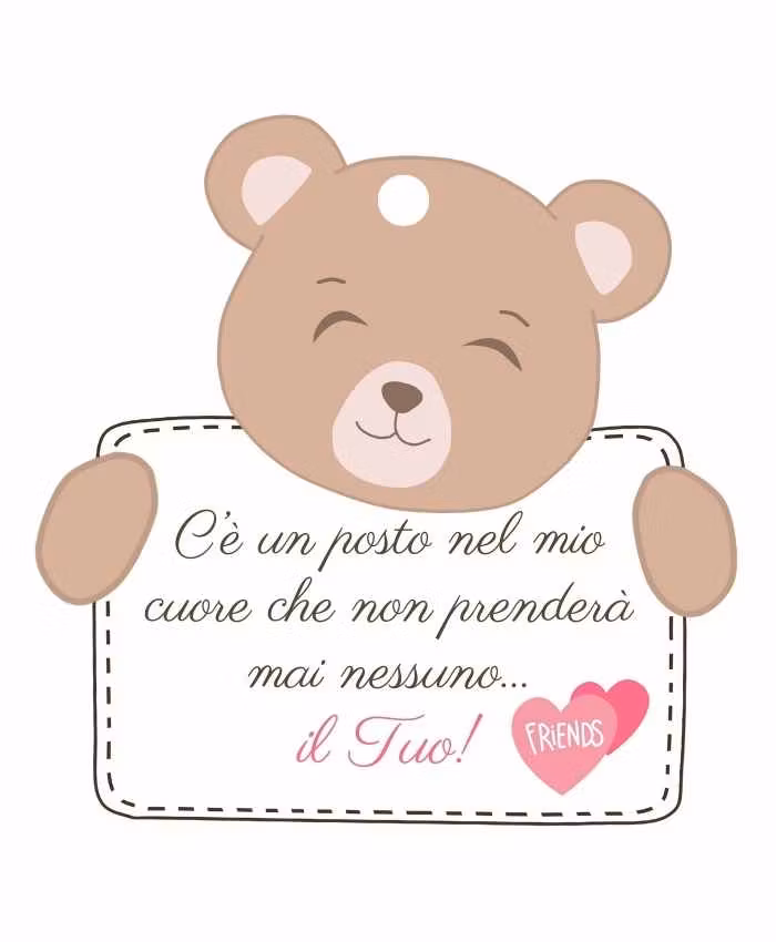 Orsetto in Forex con dedica posto nel cuore By Veropensiero