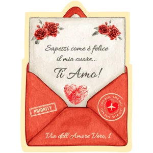 Letterina in forex con dedica ti amo cm 12×9