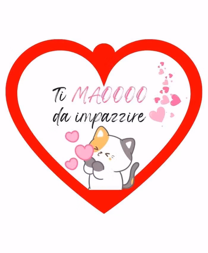 Cuoricino in forex con dedica love animal “ti mao da impazzire”