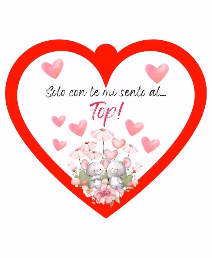 Cuoricino in forex con dedica love animal “solo con te sono al Top”